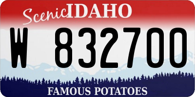 ID license plate W832700