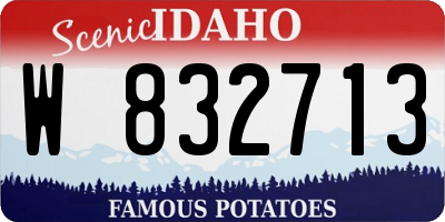 ID license plate W832713