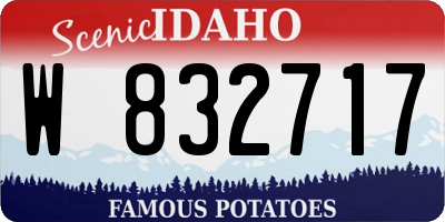 ID license plate W832717