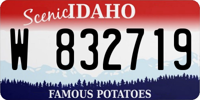 ID license plate W832719