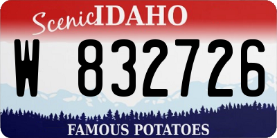 ID license plate W832726