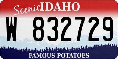 ID license plate W832729