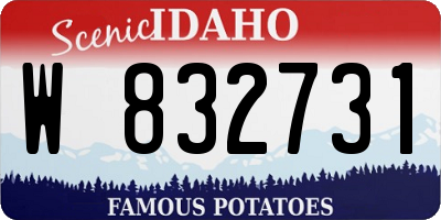 ID license plate W832731