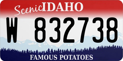 ID license plate W832738