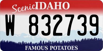 ID license plate W832739