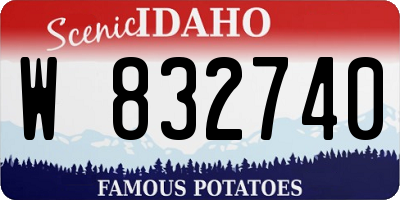 ID license plate W832740