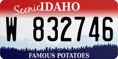 ID license plate W832746