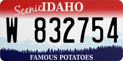 ID license plate W832754