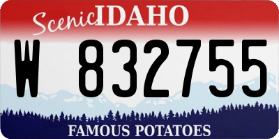 ID license plate W832755