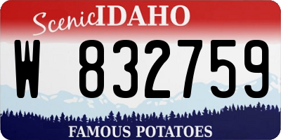 ID license plate W832759