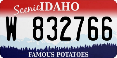 ID license plate W832766