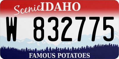 ID license plate W832775