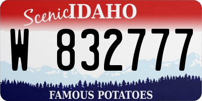 ID license plate W832777
