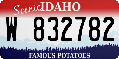 ID license plate W832782