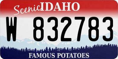 ID license plate W832783