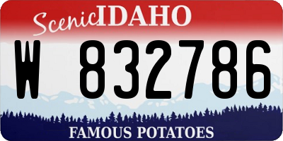 ID license plate W832786