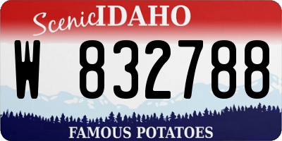 ID license plate W832788