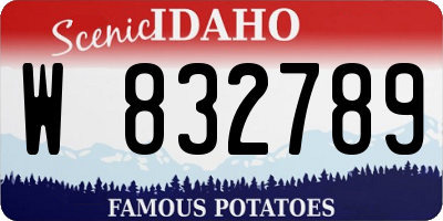 ID license plate W832789