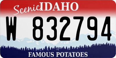 ID license plate W832794