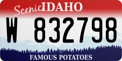 ID license plate W832798