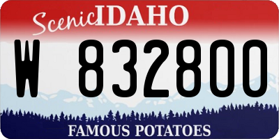 ID license plate W832800