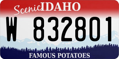 ID license plate W832801
