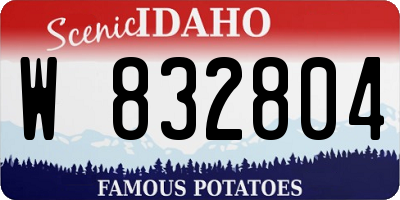 ID license plate W832804
