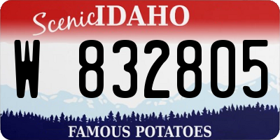 ID license plate W832805