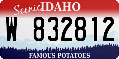 ID license plate W832812