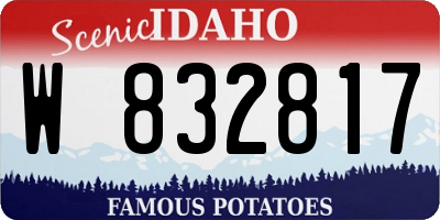 ID license plate W832817