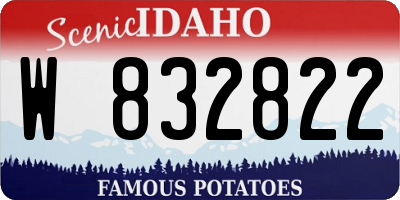 ID license plate W832822