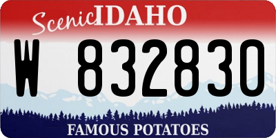 ID license plate W832830