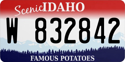 ID license plate W832842