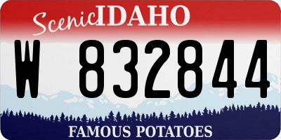ID license plate W832844