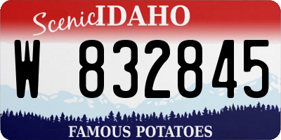 ID license plate W832845