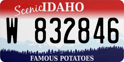ID license plate W832846