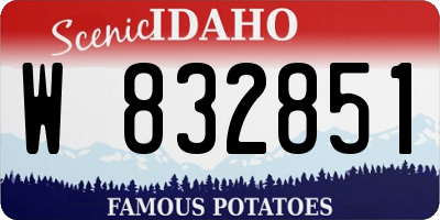 ID license plate W832851