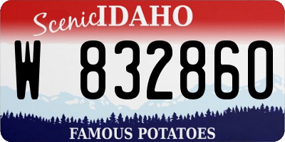 ID license plate W832860
