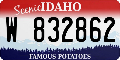 ID license plate W832862