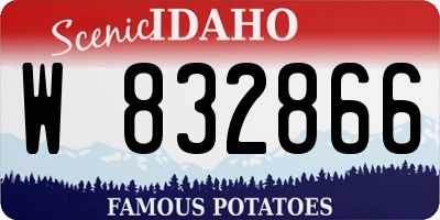 ID license plate W832866