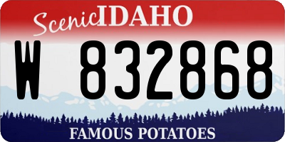 ID license plate W832868