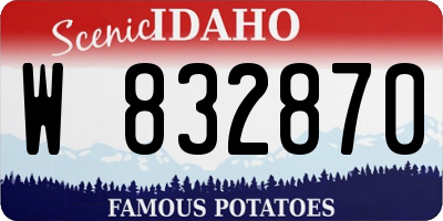 ID license plate W832870