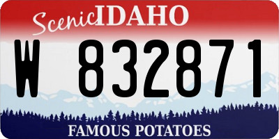 ID license plate W832871