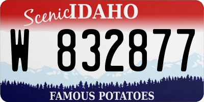 ID license plate W832877