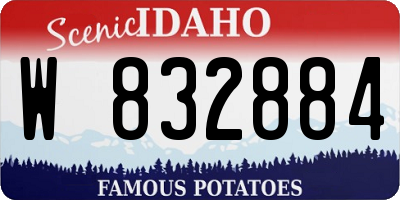 ID license plate W832884