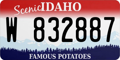 ID license plate W832887
