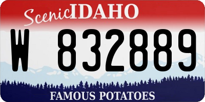 ID license plate W832889