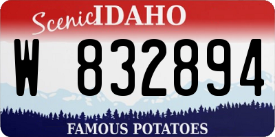 ID license plate W832894