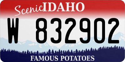 ID license plate W832902
