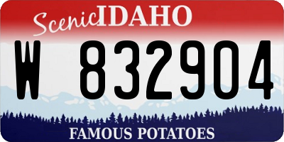 ID license plate W832904